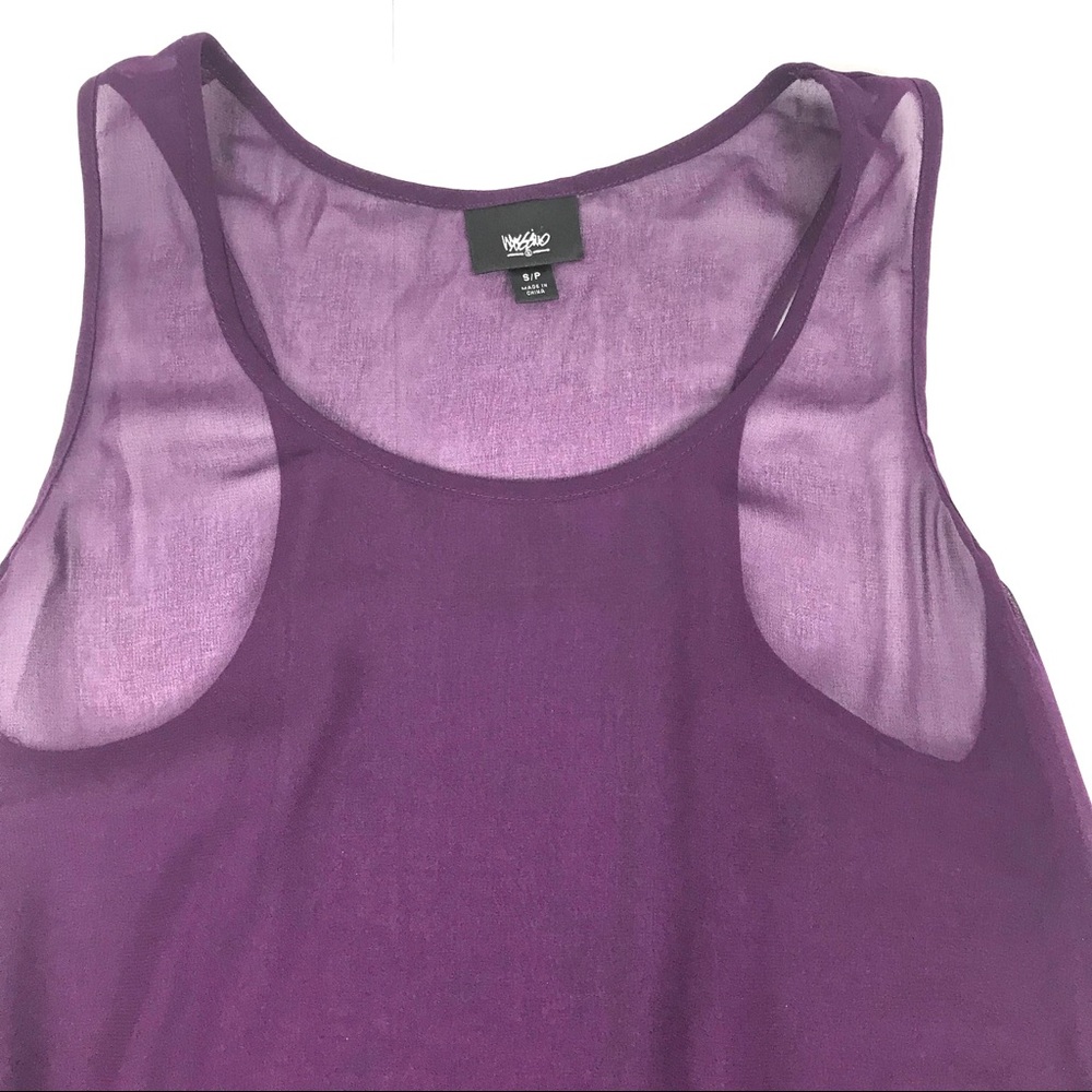 Mossimo Sheer Sequin Tank Top Size S Women Purple - Picture 3 of 8